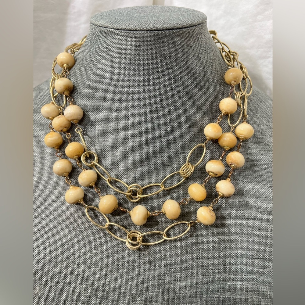 Vintage Antique Talbot’s Necklace Appears Bone or Ivory Amazing Looking☑️